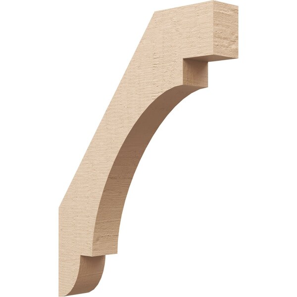 Ekena Millwork 3-inch W x 18-inch D x 24-inch H Aspen Rough Cedar Woodgrain TimberThane Knee Brace, Primed BRCUR03X18X24ASPRCPR - main
